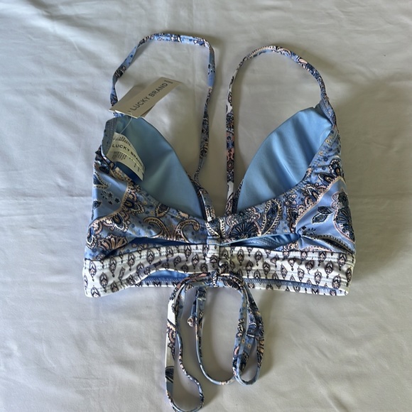 Lucky Brand Blossom Banded Bralette Bikini Top TOP ONLY size L NWT - Picture 6 of 9